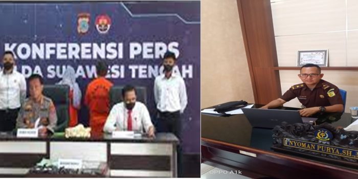 Tim Penyidik Polda Sulteng serahkan tiga tersangka TPPU beserta barang bukti ke Kejari Palu