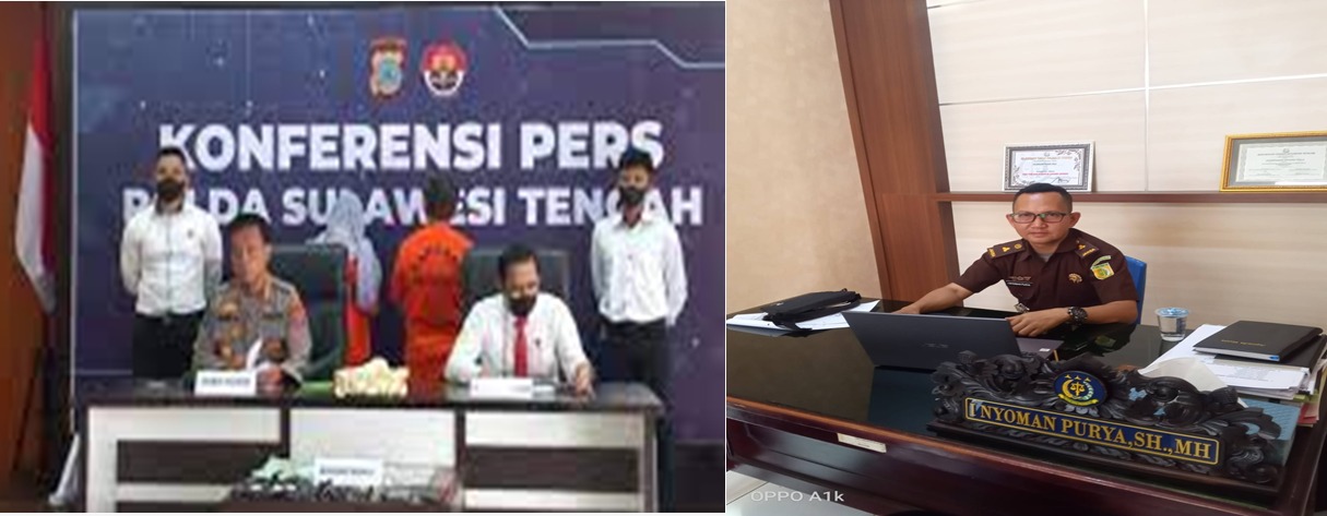 Tim Penyidik Polda Sulteng serahkan tiga tersangka TPPU beserta barang bukti ke Kejari Palu