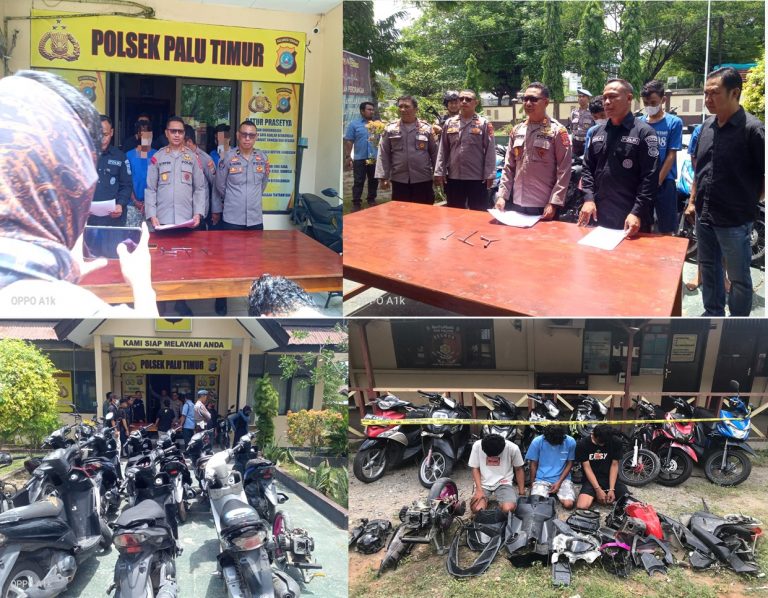 Setahun Dalam Pencarian Polisi, Tiga Pelaku Curanmor di Kota Palu Diringkus  
