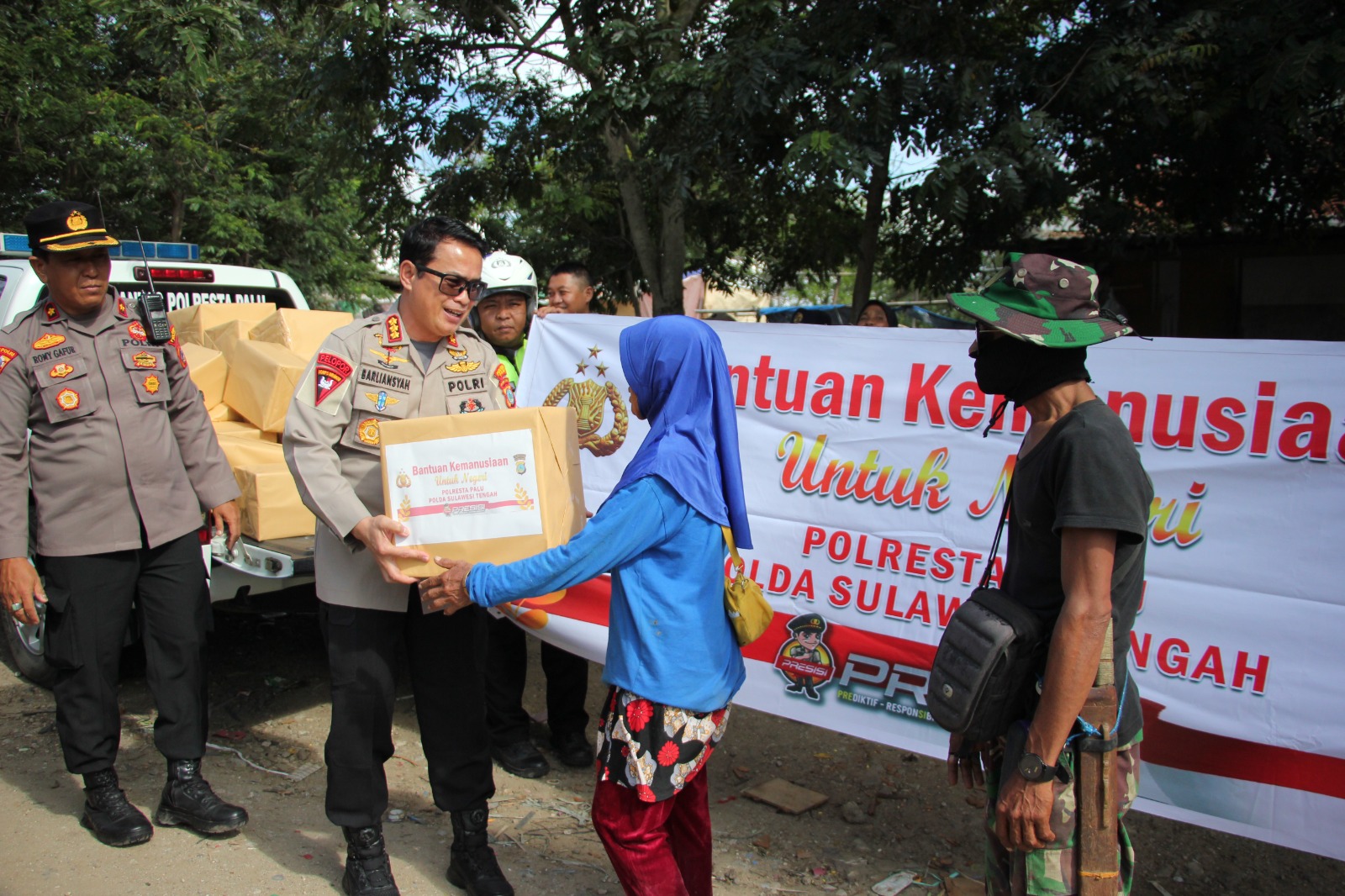 Polresta Palu kembali menyalurkan 150 paket sembako ke masyarakat kurang mampu