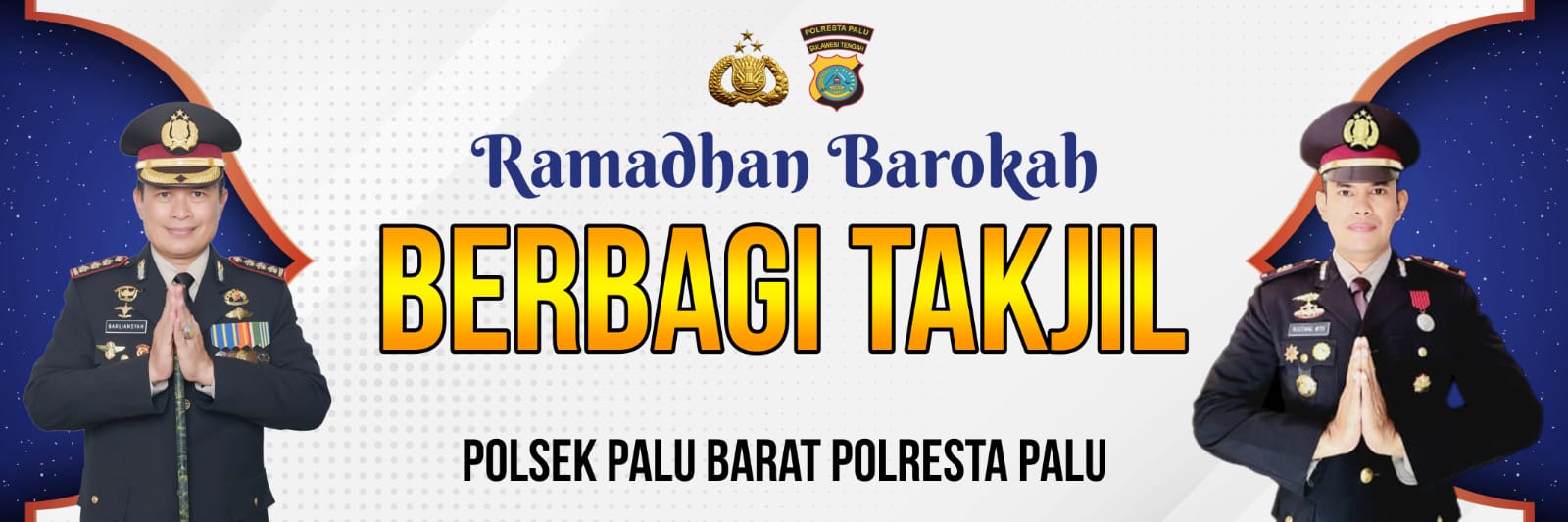 ‘Ramadhan Barokah Berbagi Takjil,’ di wilayah Polsek Palu Barat, Polresta Palu.