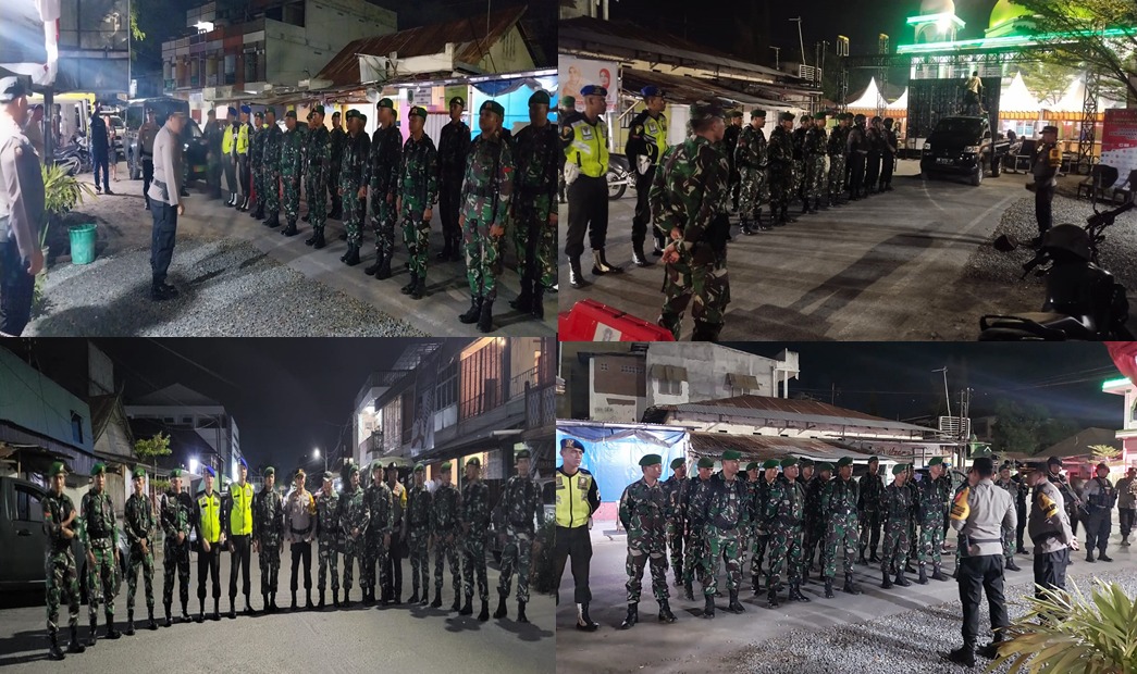 menciptakan situasi aman dan kondusif di wilayah Kota Palu, Polresta Palu melaksanakan patroli gabungan bersama unsur TNI dalam rangka cipta kondisi (cipkon) harkamtibmas. Minggu, (30/4/2023).