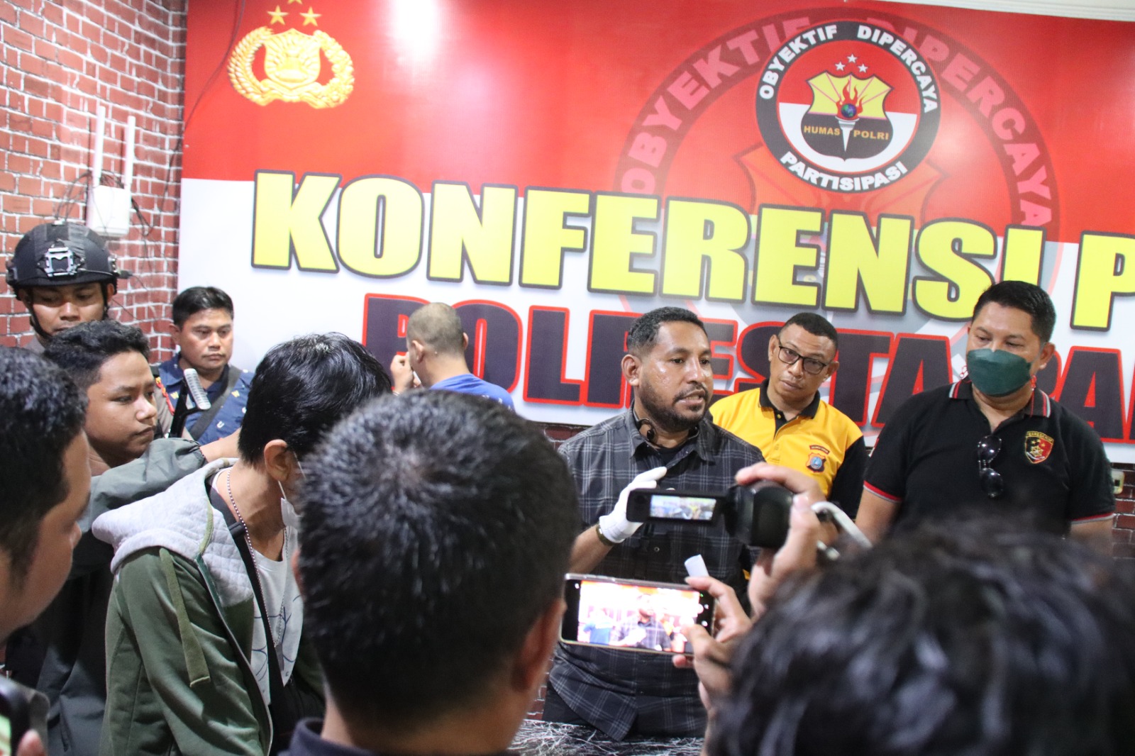 Jumpa Pers : Tindak Pidana Perdagangan Orang (TPPO) atau juga kejahatan terhadap Perempuan dan Anak. Foto : Humas Polresta Palu, Polda Sulteng