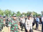 Sebanyak 3.116 Personel Gabungan TNI-Polri dan Instansi terkait disiagakan dalam kunjungan Presiden Jokowi ke Kota Palu. Foto : Humas Polda Sulteng