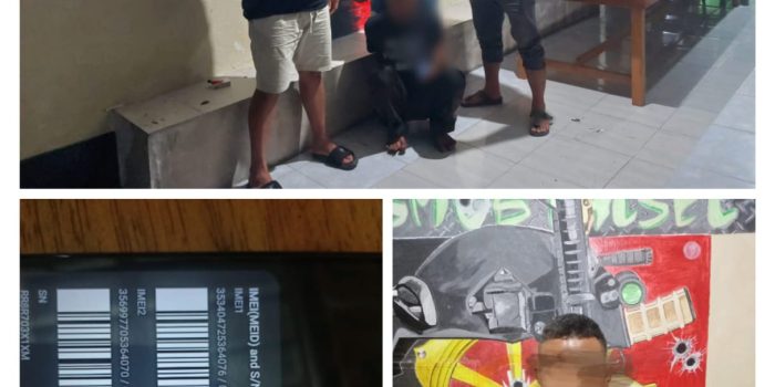 Pelaku MD (20), kembali ditangkap Polsek Palu Selatan tanpa perlawanan di kawasan Kelurahan Bayaoge, Kota Palu. Foto : Humas Polsek Palu Selatan