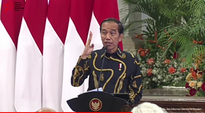 Presiden Buka Rakornas Pengendalian Inflasi Tahun 2023. Foto : kanal Youtube Biro Pers, Media dan Informasi Sekretariat Presiden. Kamis (31/8/2023)