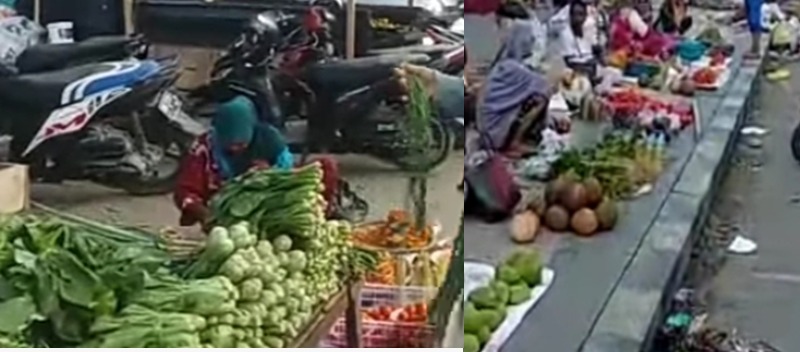 SItuasi pasar Inpres Manonda Palu Aman dan terkendali, aktifitas lancar dan normal.