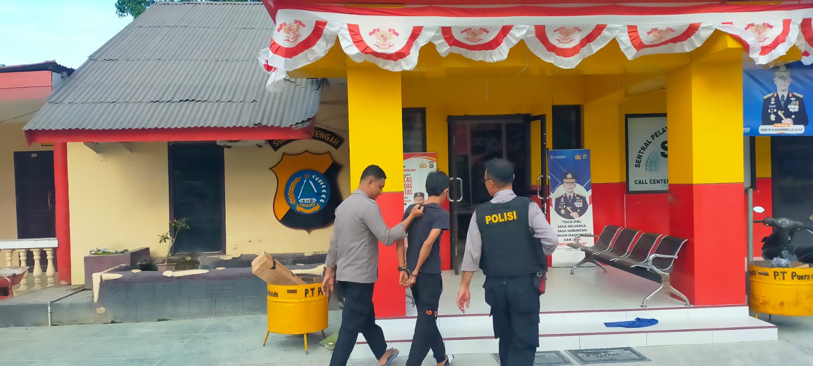 Seorang lelaki IM,(39) nekat mencuri di tujuh Supermarket di Kota Palu. Ditangkap Polsek Palu barat. Foto : Humas Polsek Palu Barat