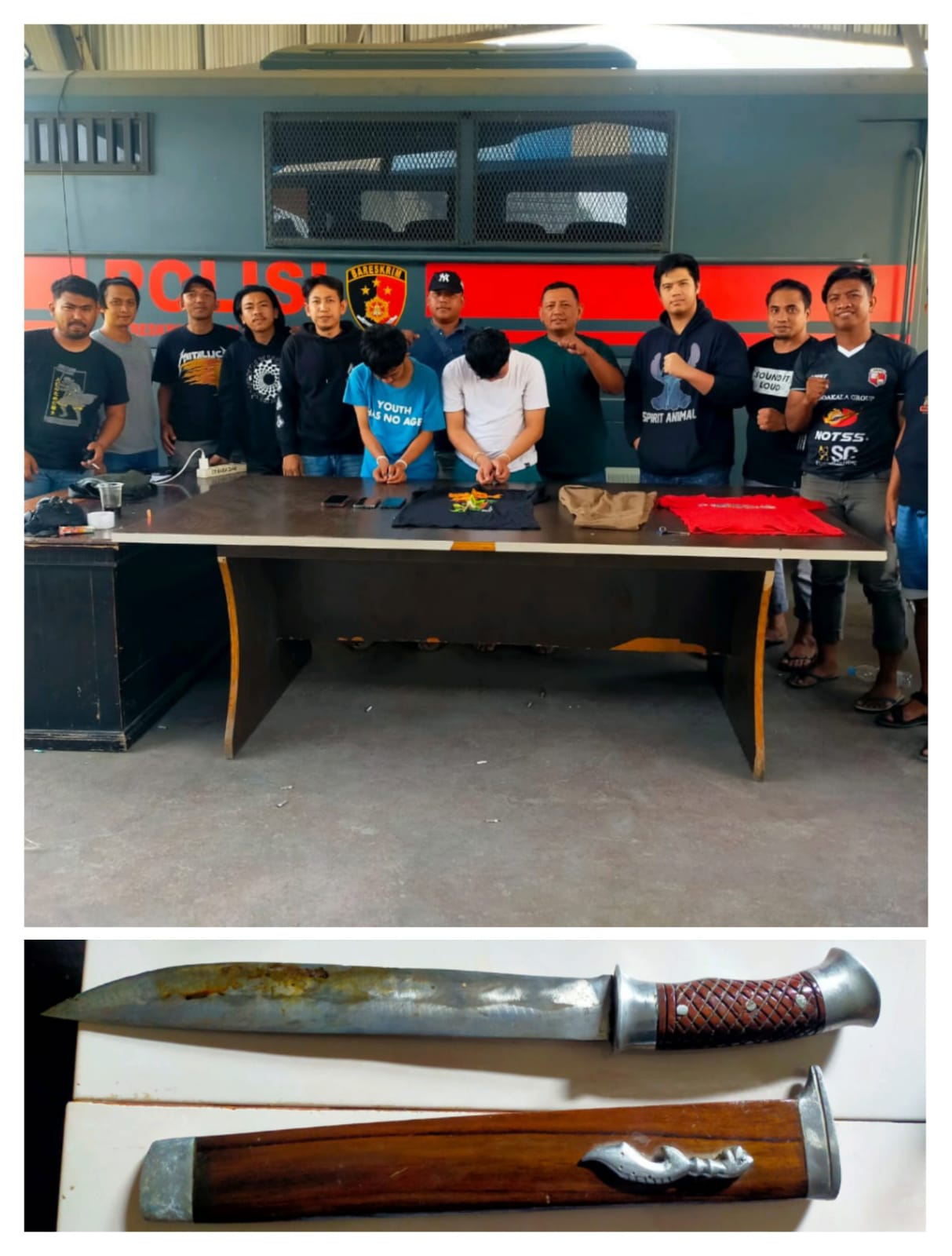 Dua pelaku Penganiayaan berat ditangkap Polisi di Pasang Kayu. Foto : Polsek Palu Barat