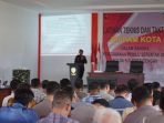 Polda Sulteng berikan pembekalan Latihan Teknis dan Taktis Sispamkota Jelang Pemilu 2024. Foto : Humas Polda Sulteng