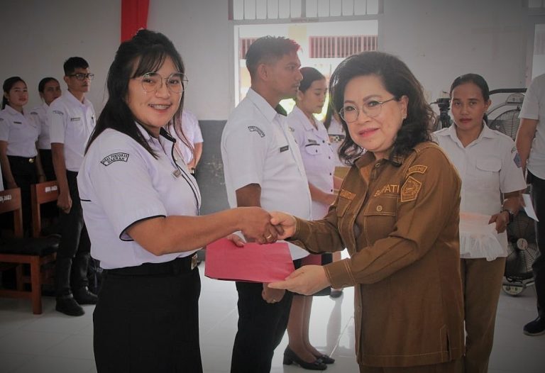 Langkah Maju: 118 THL Diknas Sulut Cabang Sangihe Resmi Jadi P3K