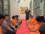 Dittahti Polda Sulteng berikan pembinaan rohani puluhan tahanan. Foto: Humas Polda Sulteng