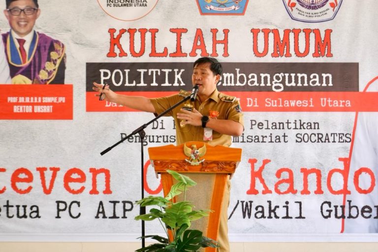 Beri Kuliah Umum di Fispol Unsrat, Wagub Kandouw Ingatkan  Tugas Utama AIPI Untuk Menyebarkan Politik kebaikan