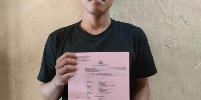 Tersangka AF (18) Pelaku pemukulan. Foto : Humas Polsek Palu Selatan, Polresta Palu