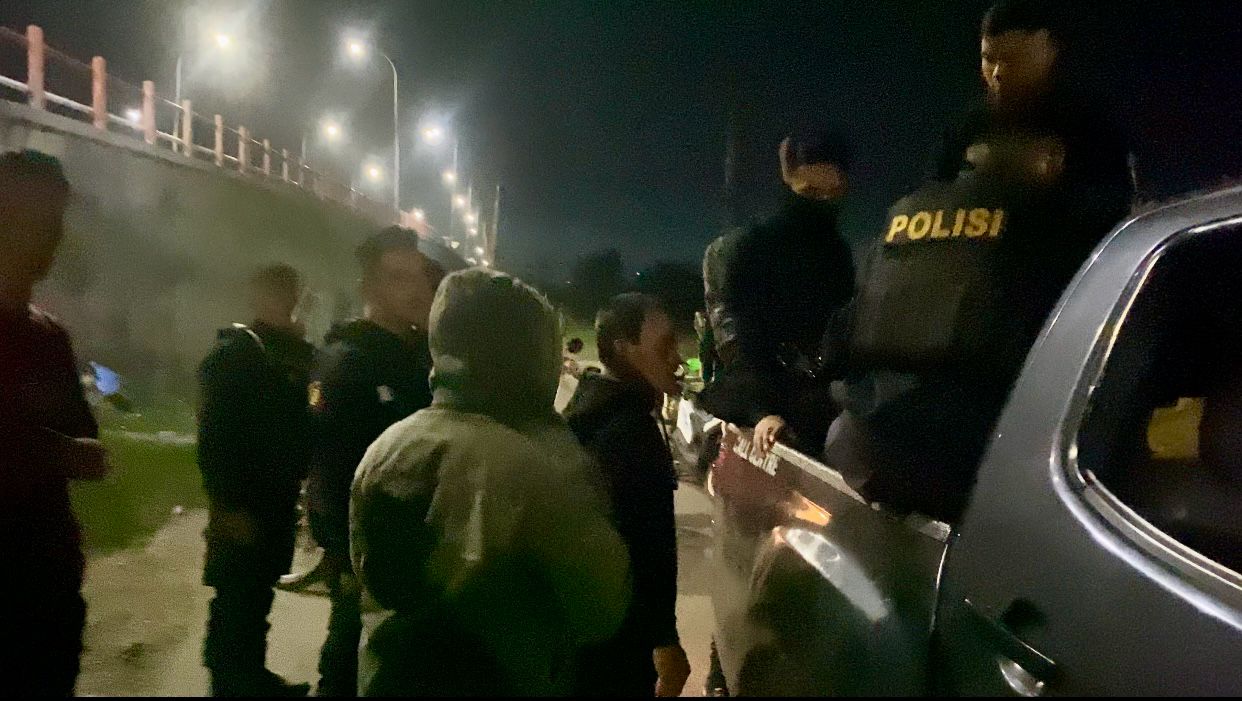 Polisi gerak cepat amankan dua geng motor nyaris bentrok Kota Palu. Foto : Istimewa