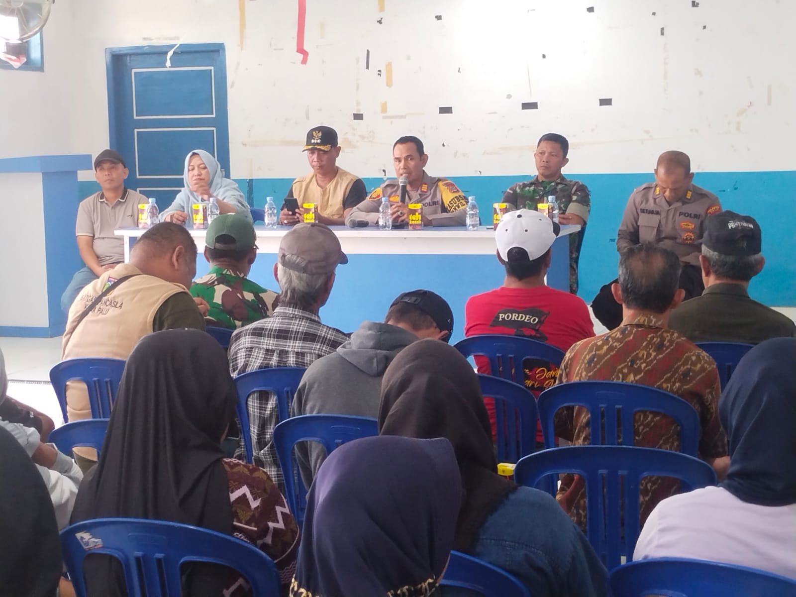 Polsek Palu Barat bersama aparat gabungan lainya gelar pertemuan pasca keributan geng motor. Foto : Ist/Suarasulut