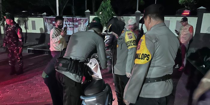 Patroli Gabungan Polresta Palu Sabtu Malam. Foto : istimewa