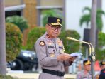 Wakapolda Sulteng Brigjen Pol. Soeseno Noerhandoko, SIK saat membacakan pesan Kapolri Jenderal Polisi Drs. Listyo Sigit Prabowo, M.Si