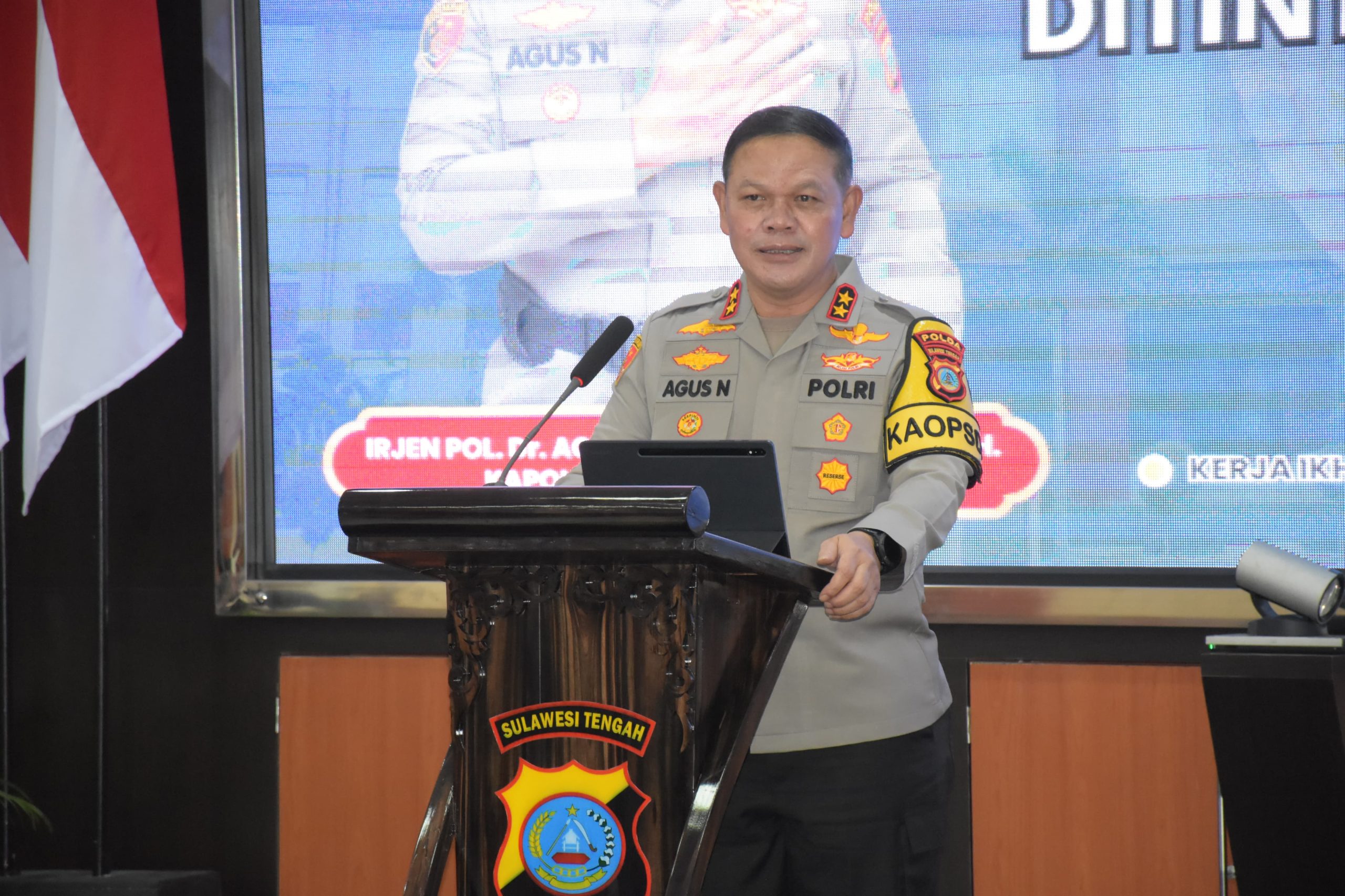 Kapolda Sulawesi Tengah (Sulteng) Irjen Pol. Dr Agus Nugroho