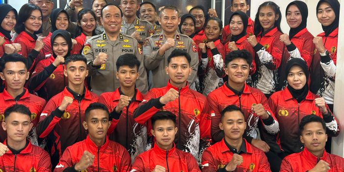 Para atlet salah satu dari Polda Sulteng yang akan dikirim ke ajang kejuaraan Taekwondo Internasional Malaisya 2024