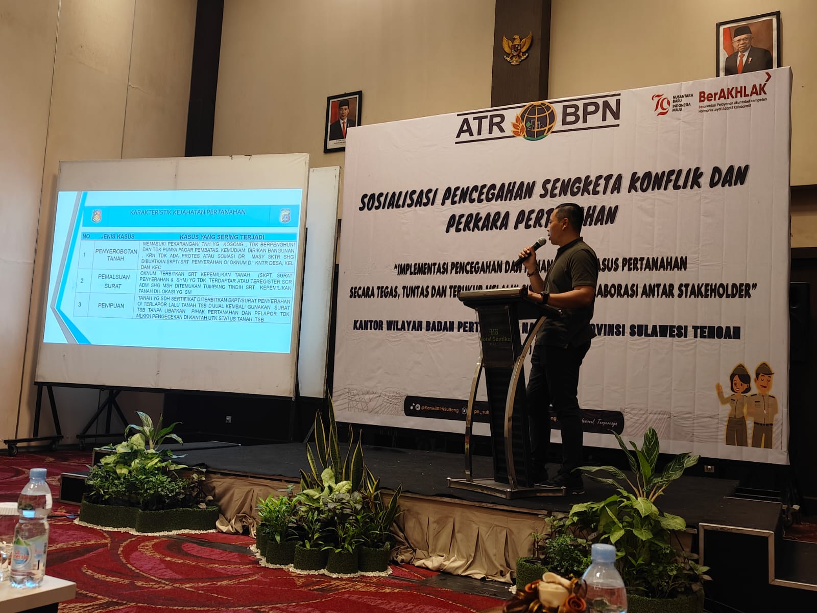 AKBP Galih Wardhan menjadi narasumber Sosialisasi Pencegahan Sengketa, Konflik dan Perkara Pertanahan