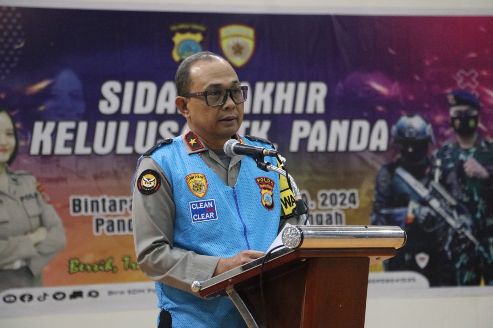 Wakapolda Brigjen Pol. Soeseno Noerhandoko memimpin sidang akhir Kelulusan tingkat Panitia Daerah (Panda) Polda Sulteng yang berlangsung di Auditorium Universitas Tadulako, Palu, Jumat (5/7/2024) malam.