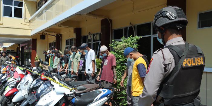 Polresta Palu menangkanp 20 Pria Terlibat Berbagai Kasus Kriminal di Kota Palu