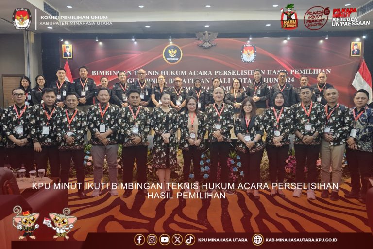 KPU Minut Ikuti Bimtek Hukum Acara Perselisihan Hasil Pemilihan