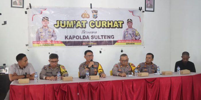 Polres Sigi Bersama Polda Sulteng gelar jumat curhat. (Suarasulut.com/RN)