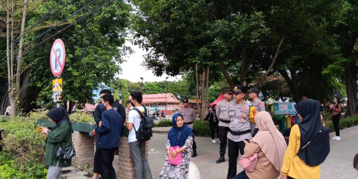Satgas OMP Tinombala Ajak Warga Tak Golput, Waspada Hoax, Jaga Kamtibmas. (Suarasulut.com/RN)