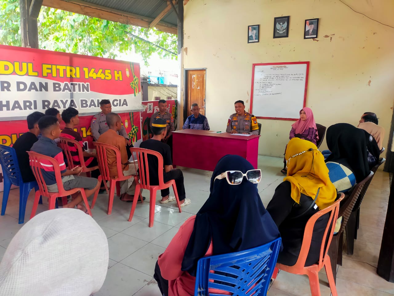 Polsek Palu Barat bersama perwakilan sekolah dan siswa bertemu dan Berhasil Mediasi.