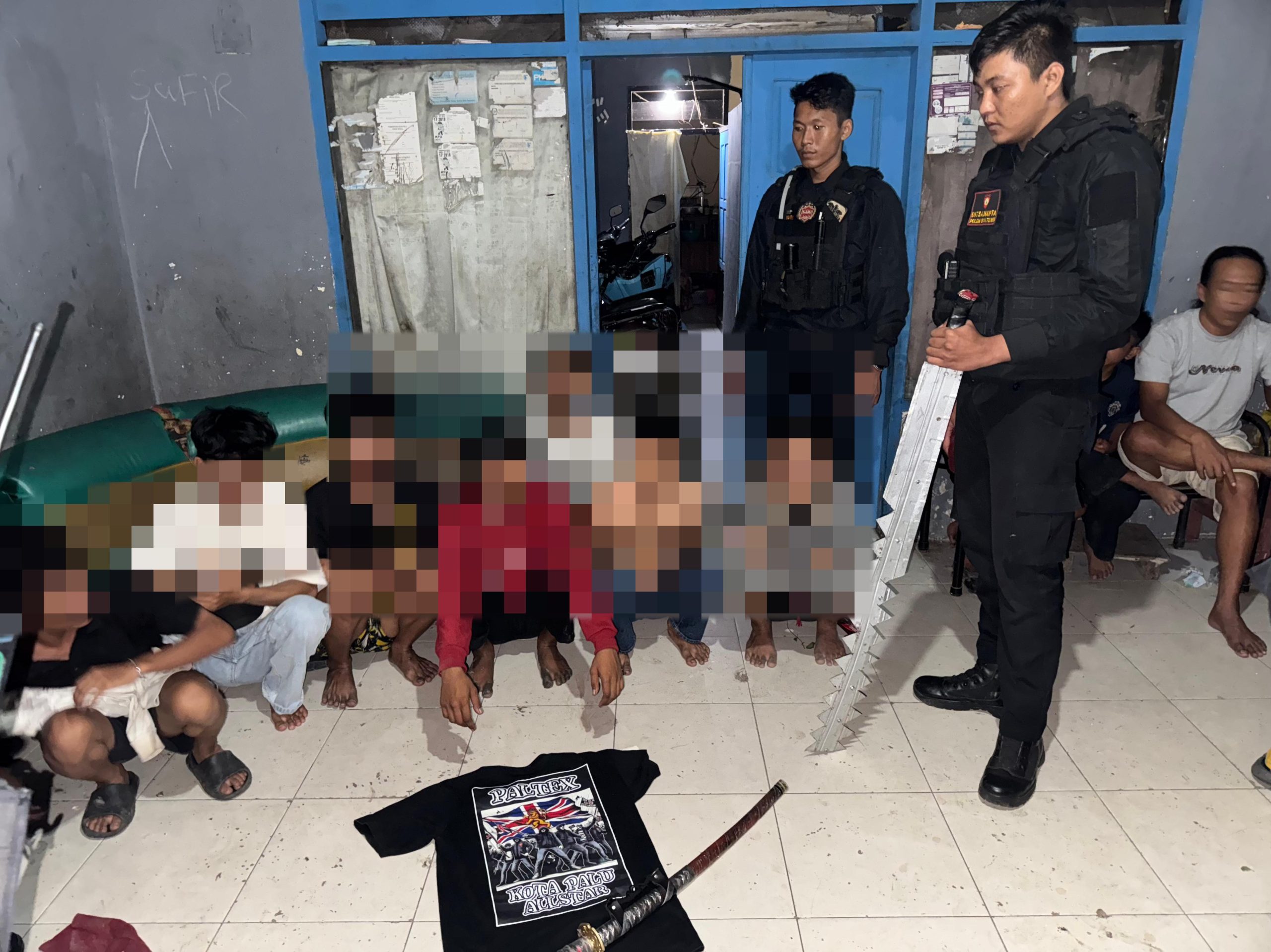 Polisi Amankan 7 Anggota Geng Motor, di Kota Palu (Suarasulut.com/RN)