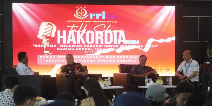 Talkshow Kejati Sulteng di Harkodia (Suarasulut.com/Ist)