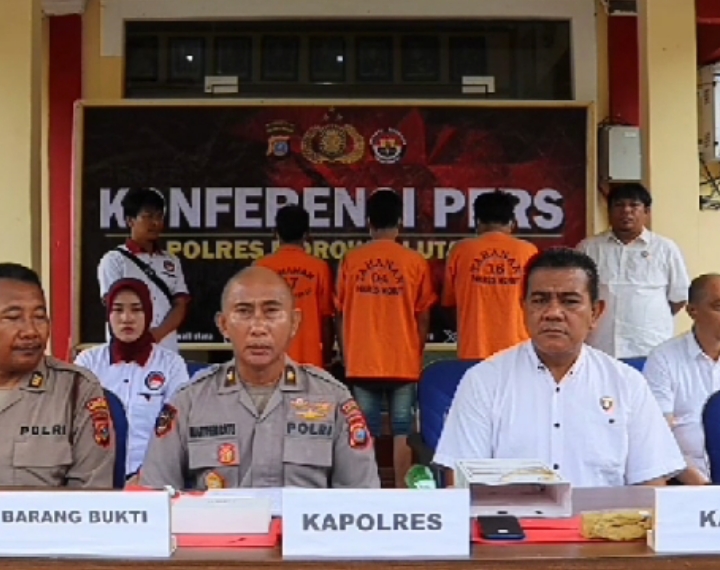 Polres Morut berhasil mengamankan pengedar dan pengguna Narkoba jenis shabu. Jumat, 21/2/2025 (FOTO: ISTIMEWA)