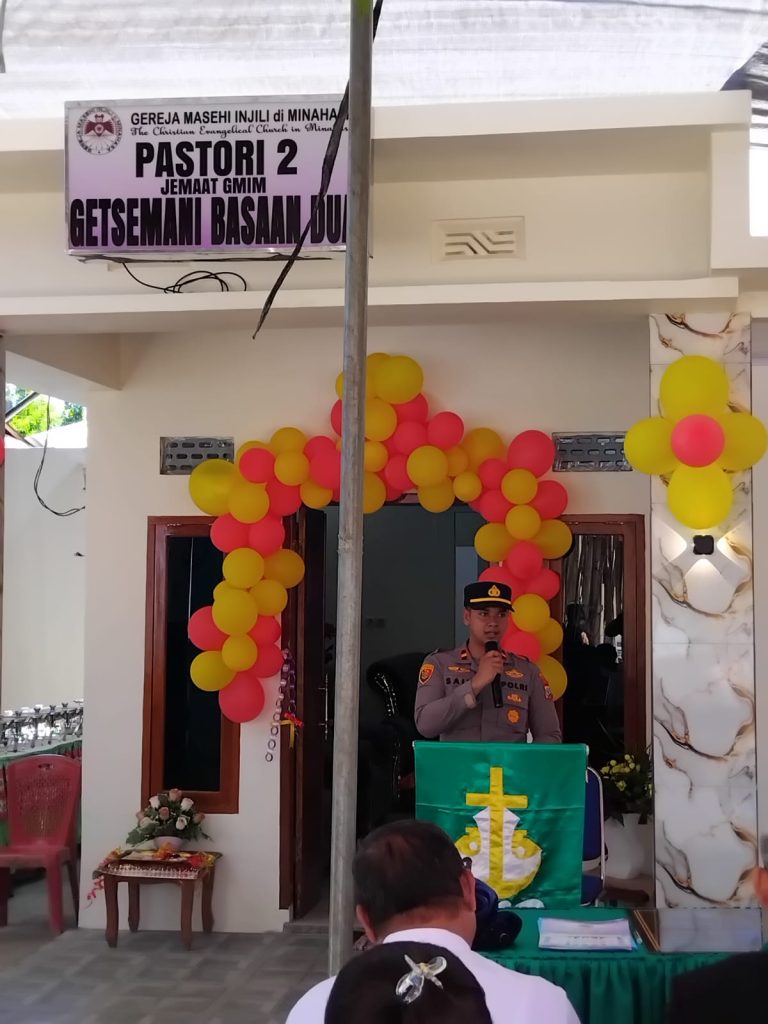 Hadiri Ibadah Pentahbisan Pastori 2 Gmim Getsemani Basaan Dua, Ini Pesan Kapolsek Ratatotok
