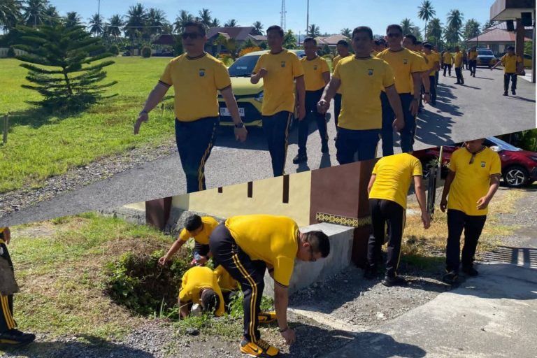 Kapolres Boltim Pimpin Jalan Sehat dan Kurvei, Perkuat Kebersamaan Sambil Jaga Kebersihan Lingkungan