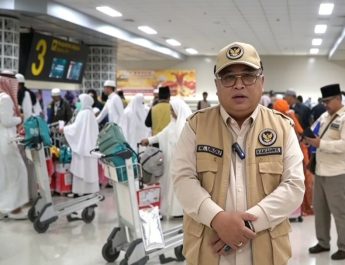 Jamaah Haji Provinsi Sulut Tiba di Bandara Samratulangi Manado, Wahyudin Ukoli Sampaikan Hal Ini