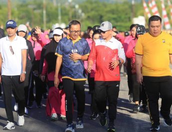 HUT Bhayangkara ke-80, Bupati dan Wakil Bupati Boltara Turun Lapangan Bersama Polri