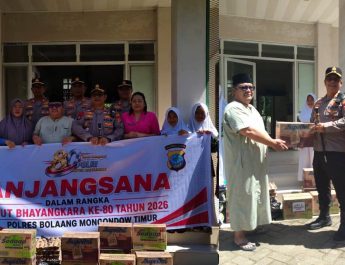 Jelang Hari Bhayangkara, Kapolres Boltim dan Bhayangkari Berbagi Kasih dengan Santri dan Pengurus Pesantren