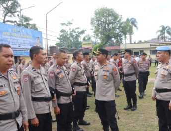 Kapolres Kotamobagu Pimpin Langsung Gaktibplin, Tegaskan Disiplin Adalah Harga Mati Anggota Polri