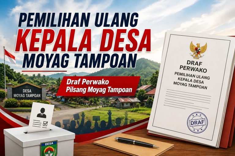 Draf Perwako Disiapkan, Pemkot Kotamobagu Buka Jalan Pemilihan Ulang Sangadi Moyag Tampoan