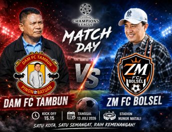 Besok DAM FC Tambun vs ZM FC Bolsel, Duel Hidup Mati di Grup B TCL 2026: Siapa Tersingkir?