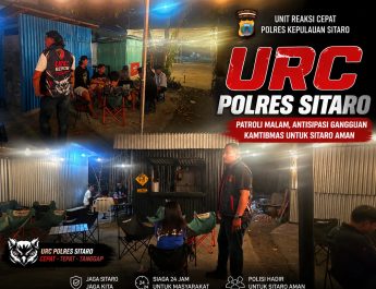 URC Polres Sitaro Patroli hingga Larut Malam, Gangguan Kamtibmas dan Miras Jadi Sasaran
