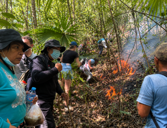 Tangkoko Dilalap Api, Wisatawan Asing Ikut Berjibaku Padamkan Kebakaran