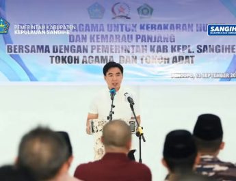 587 Hektare Gunung Awu Membara, Bupati Sangihe Kumpulkan Tokoh Agama Gelar Ritual Adat Pemulihan Alam