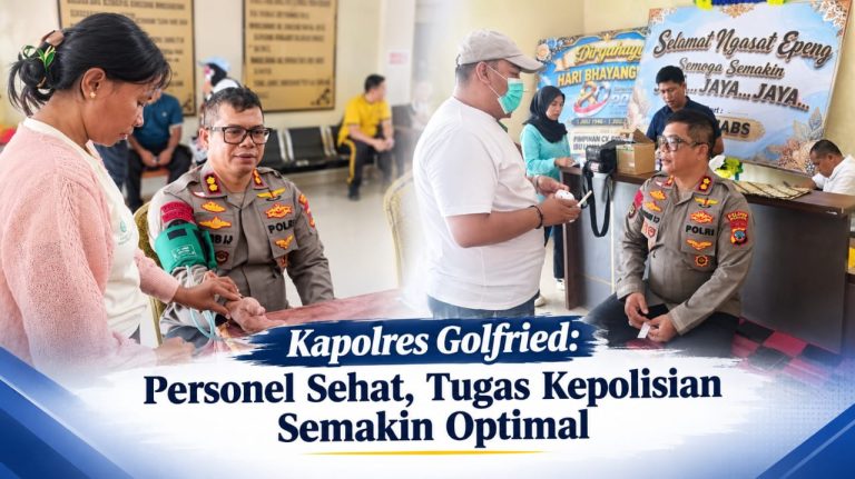 Dinkes Gelar CKG di Polres Boltim, Kapolres Golfried: Personel Sehat, Tugas Kepolisian Semakin Optimal
