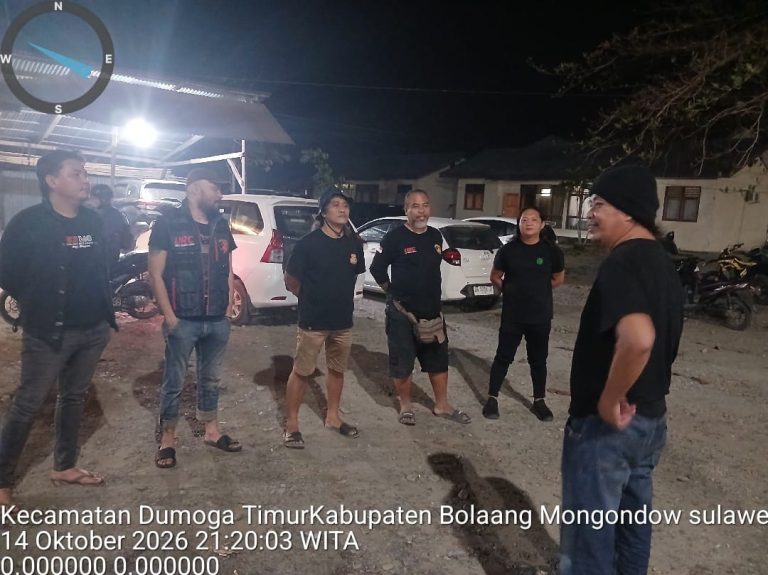 ‎Jaga Dumoga Tetap Kondusif, URC Polres Bolmong Sisir Dumtim hingga Dini Hari