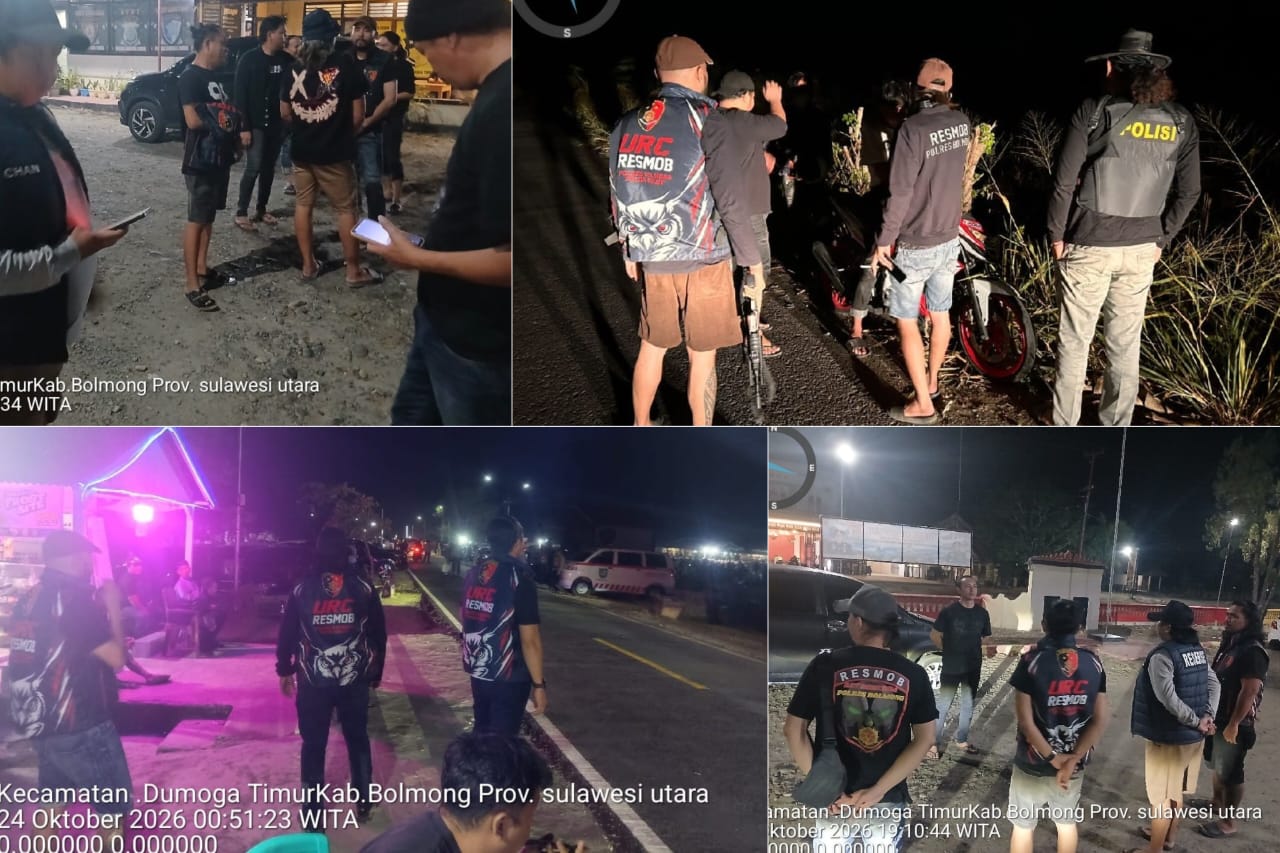 Patroli hingga Dini Hari, URC Resmob Polres Bolmong Kedepankan Langkah Preventif