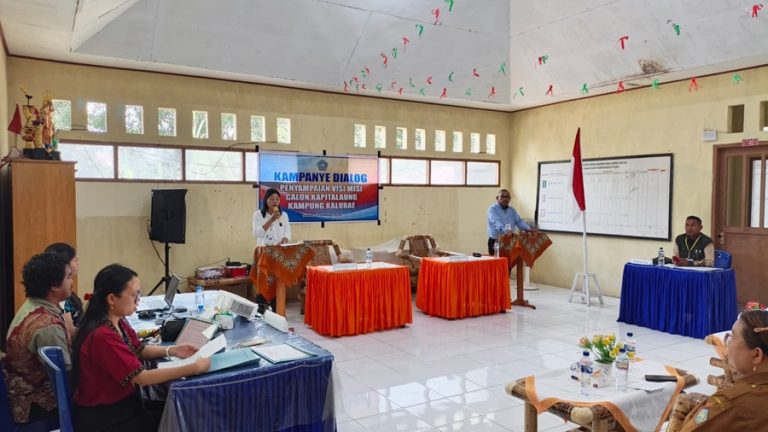 Dua Calon Paparkan Visi Misi Bangun Kampung, Kampanye Dialog Calon Kapitalaung Kalurae Berlangsung Aman dan Kondusif